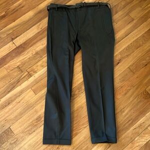 ZARA Olive Green Belted Dress Pant Trousers Women's 8